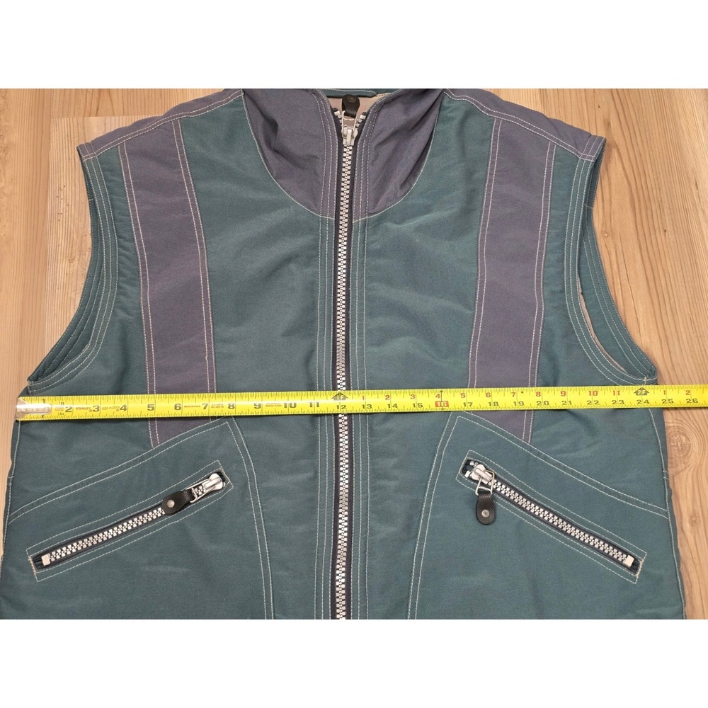 Travel 2 Future Passenger Mens Forest Green Utility Gorpcore Zip Up Vest XL - Picture 5 of 6